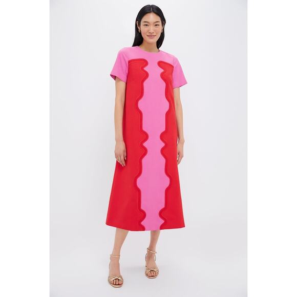 TUCKERNUCK Poppy and Hot Pink Placed Embroidery James Dress Size XL NWT - Picture 7 of 8